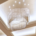 Custom modern decoration round glass large hotel led chandelier pendant light